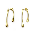 Fashion Metal Water Drop Long Pendant Earrings for Women