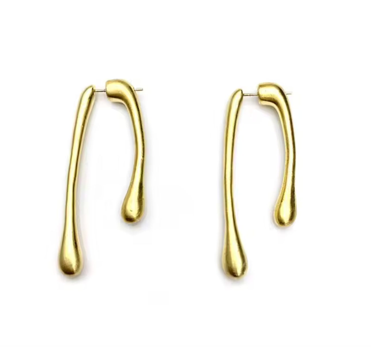 Fashion Metal Water Drop Long Pendant Earrings for Women