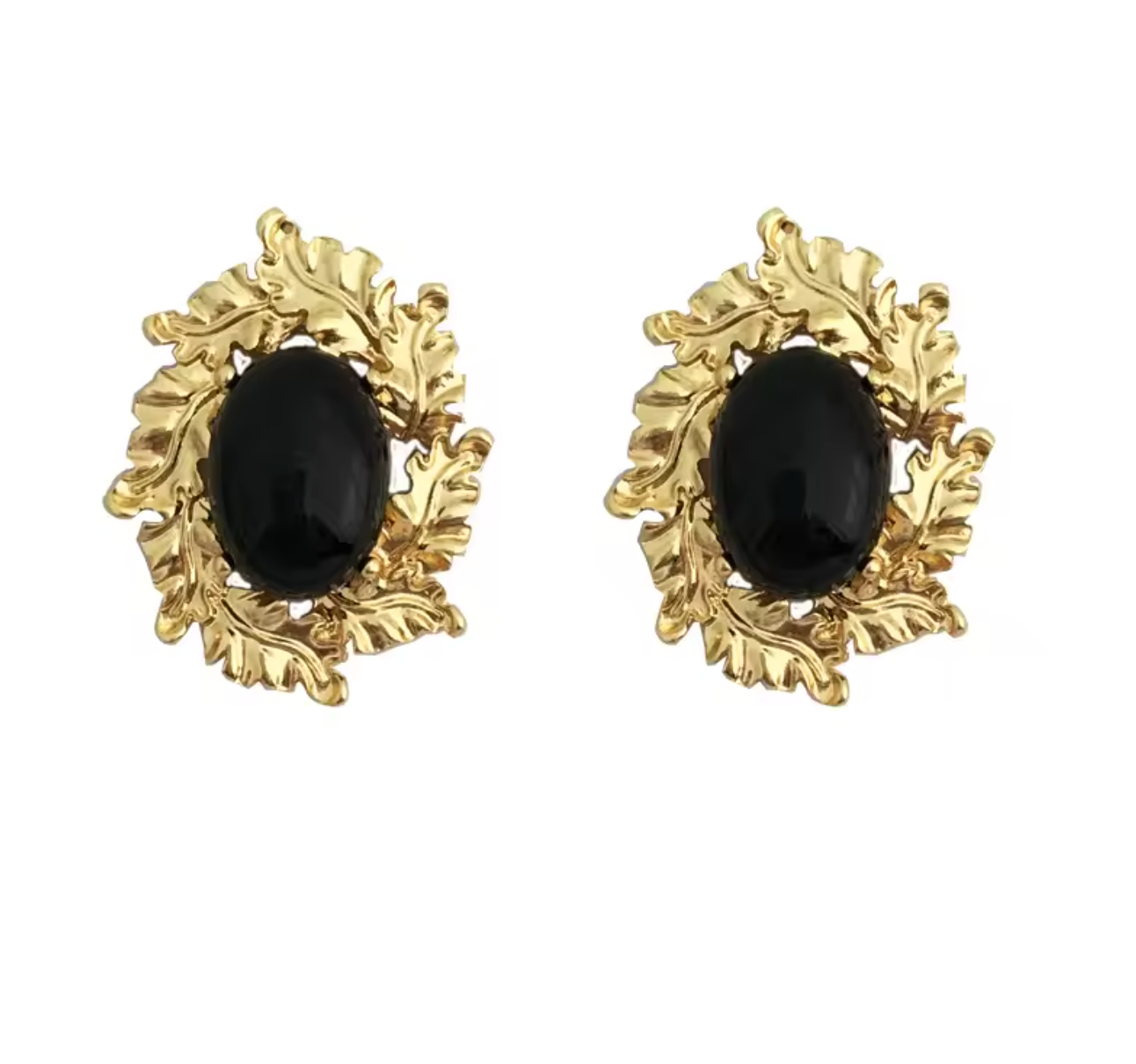 Retro 925 Silver Needle Oval Earrings