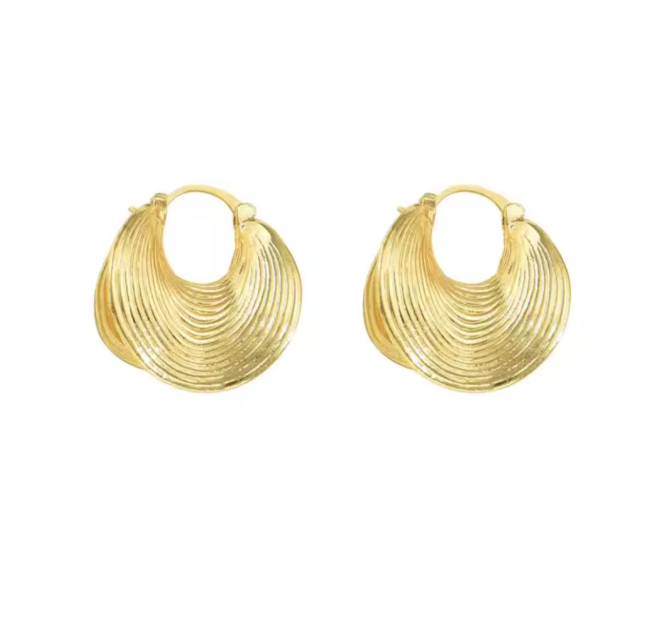Unique Geometric Irregular Striped Large Earrings